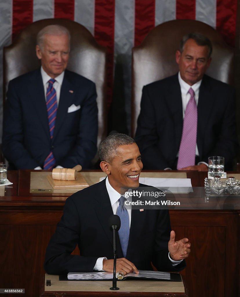 President Obama Delivers State Of The Union Address