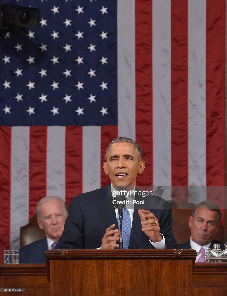 President Obama Delivers State Of The Union Address