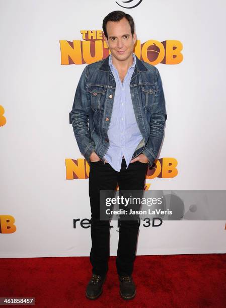 Actor Will Arnett attends the premiere of "The Nut Job" at Regal Cinemas L.A. Live on January 11, 2014 in Los Angeles, California.