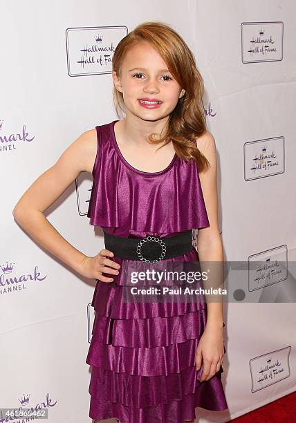 Actress Maggie Elizabeth attends the red carpet premiere of "Away & Back" at iPic Westwood on January 20, 2015 in Westwood, California.