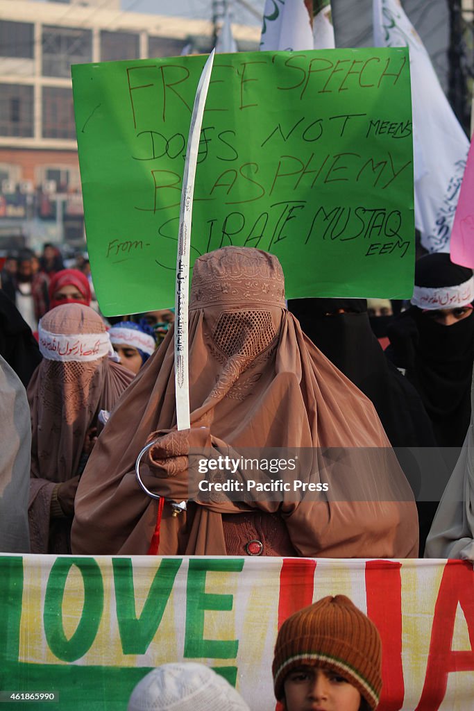 Activists of religious group (Tehreek-e-Sirate Mustaqeem...