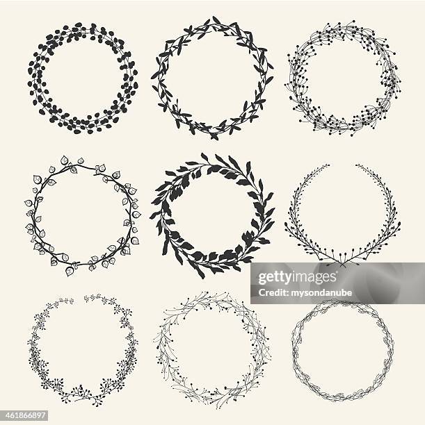 laurel wreath designs - laurel stock illustrations