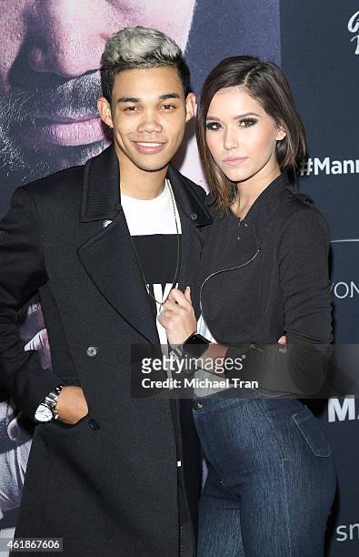 Roshon Fegan and Camia-Marie Chaidez arrive at the Los Angeles premiere of "Manny" held at TCL Chinese Theatre on January 20, 2015 in Hollywood,...