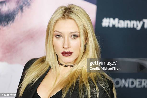 Alexandra Vino arrives at the Los Angeles premiere of "Manny" held at TCL Chinese Theatre on January 20, 2015 in Hollywood, California.