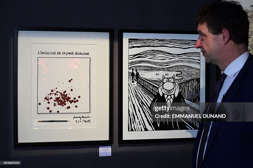 BELGIUM-FRANCE-ATTACKS-CHARLIE-HEBDO-ART-COMIC-FAIR-BRAFA