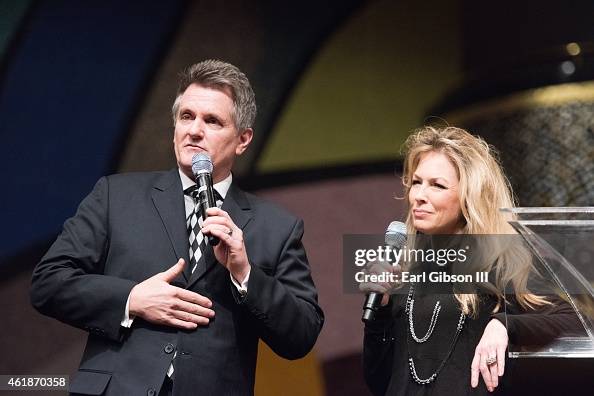 Matt Crouch and Laurie Crouch attend the Andrae Crouch Memorial