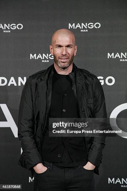 French football player Zinedine Zidane is the new face for Spring/Summer 2015 campaign by Mango Man on January 19, 2015 in Madrid, Spain.