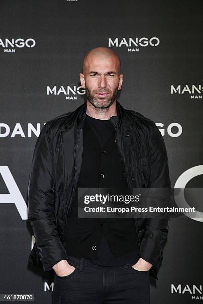 French football player Zinedine Zidane is the new face for Spring/Summer 2015 campaign by Mango Man on January 19, 2015 in Madrid, Spain.