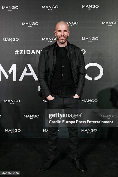French football player Zinedine Zidane is the new face for Spring/Summer 2015 campaign by Mango Man on January 19, 2015 in Madrid, Spain.