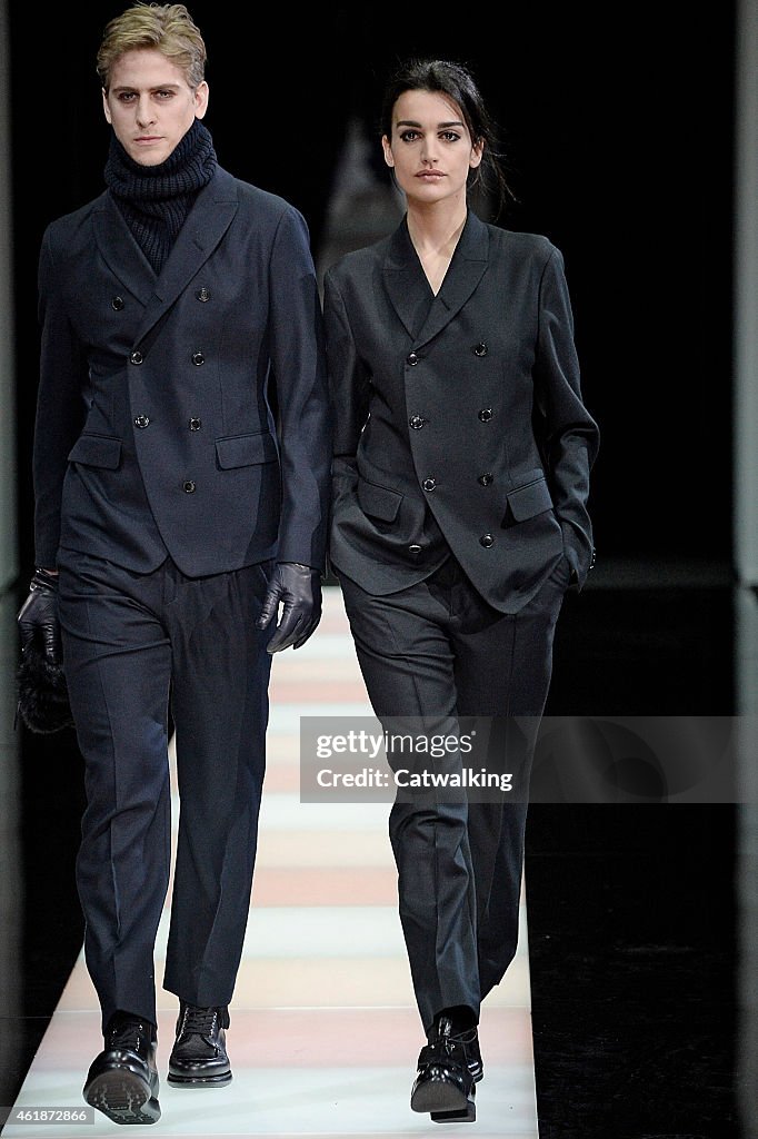 Giorgio Armani - Mens Fall 2015 Runway - Milan Menswear Fashion Week