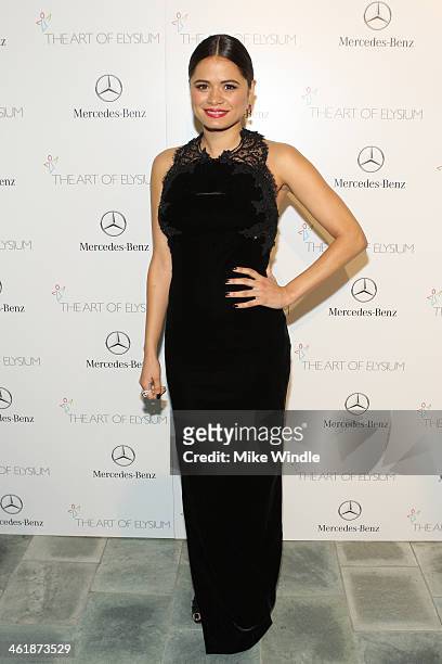 Actress Melonie Diaz attends The Art of Elysium's 7th Annual HEAVEN Gala presented by Mercedes-Benz at Skirball Cultural Center on January 11, 2014...