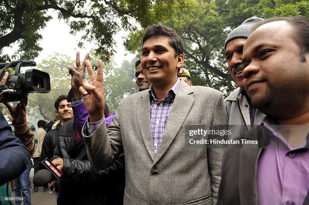 Candidates File Nomination Papers For Delhi Assembly Elections