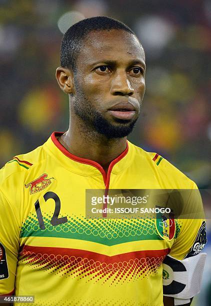 Mali's midfielder Seydou Keita poses ahead of the 2015 African Cup of Nations group D football match between Mali and Cameroon in Malabo on January...
