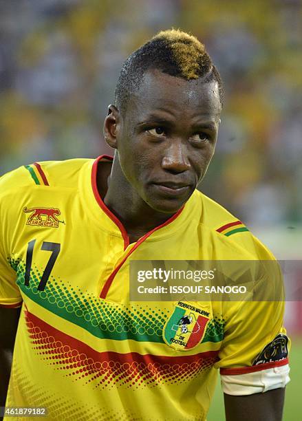 Mali's midfielder Mamoutou N'Diaye poses ahead of the 2015 African Cup of Nations group D football match between Mali and Cameroon in Malabo on...