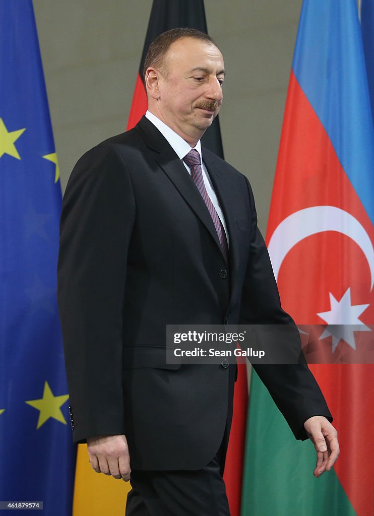 Azerbaijani President Aliyev Meets With Merkel In Berlin