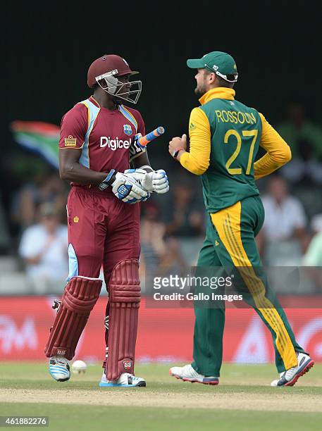 Jerome Taylor of West Indies walks off for a duck during the 3rd Momentum ODI between South Africa and West Indies at Buffalo Park on January 21,...