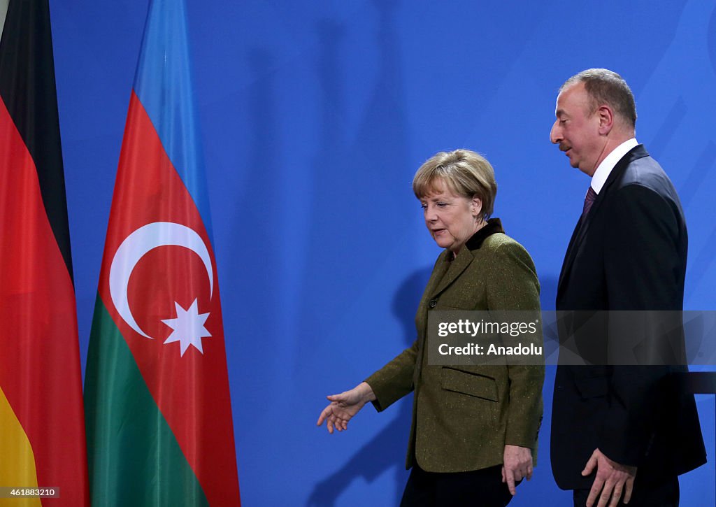 Azerbaijani President Aliyev Meets With Merkel In Berlin