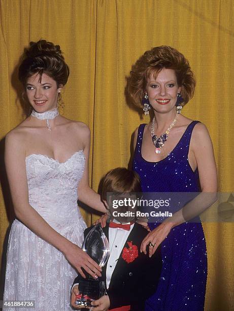 Actress Andrea Elson, actress Anne Schedeen and actor Benji Gregory attend the 13th Annual People's Choice Awards on March 15, 1987 at the Santa...