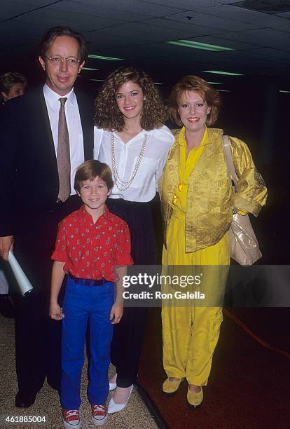 Actor Max Wright, actress Andrea Elson, actress Anne Schedeen and actor Benji Gregory attend the NBC Television Affiliates Party on June 2, 1987 at...