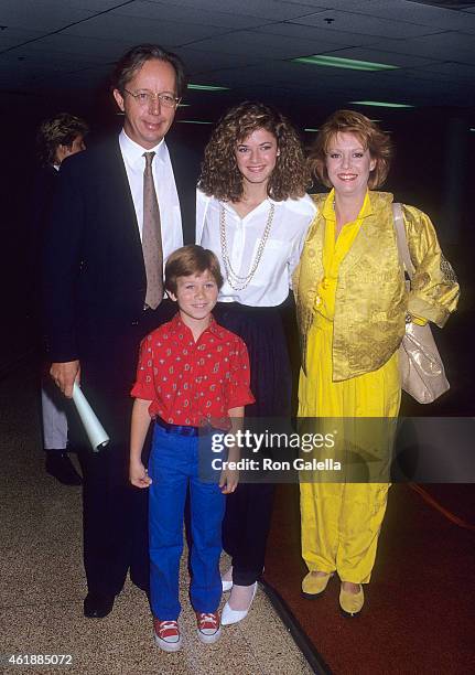 Actor Max Wright, actress Andrea Elson, actress Anne Schedeen and actor Benji Gregory attend the NBC Television Affiliates Party on June 2, 1987 at...