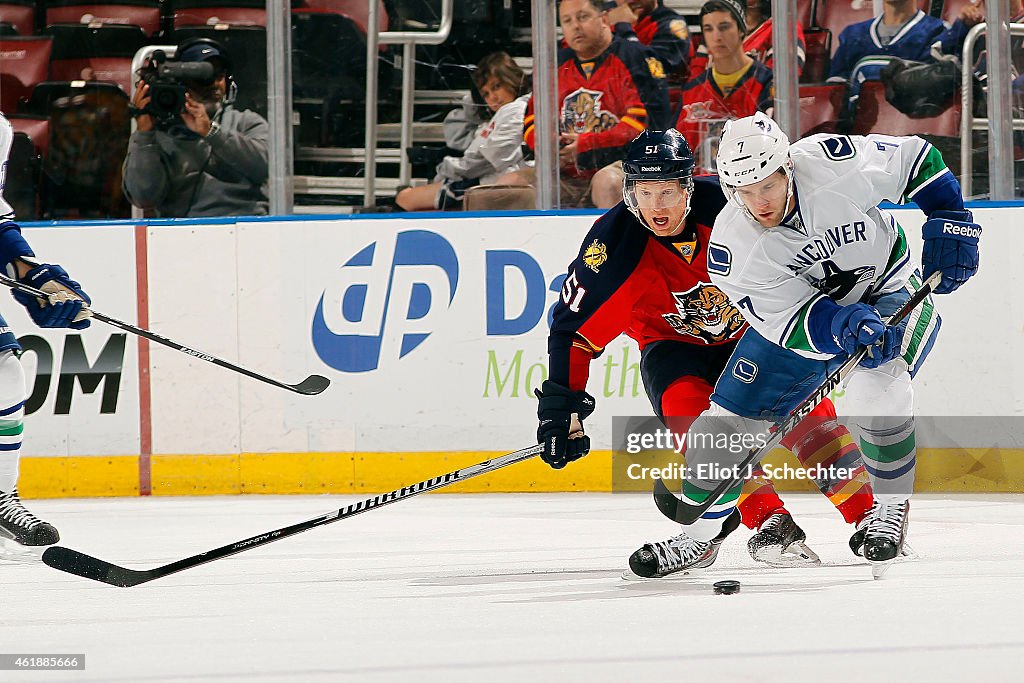 Vancouver Canucks v Florida Panthers