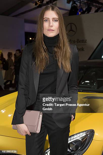 Dree Hemingway attends the Paper London presented by Mercedes-Benz and Elle show during the Mercedes-Benz Fashion Week Berlin Autumn/Winter 2015/16...