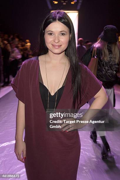 Anna Fischer attends the Paper London presented by Mercedes-Benz and Elle show during the Mercedes-Benz Fashion Week Berlin Autumn/Winter 2015/16 at...