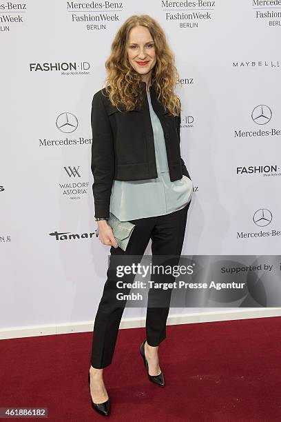 Chiara Schorass attends the Paper London presented by Mercedes-Benz and Elle show during the Mercedes-Benz Fashion Week Berlin Autumn/Winter 2015/16...