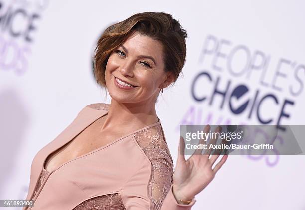 Actress Ellen Pompeo arrives at The 41st Annual People's Choice Awards at Nokia Theatre LA Live on January 7, 2015 in Los Angeles, California.