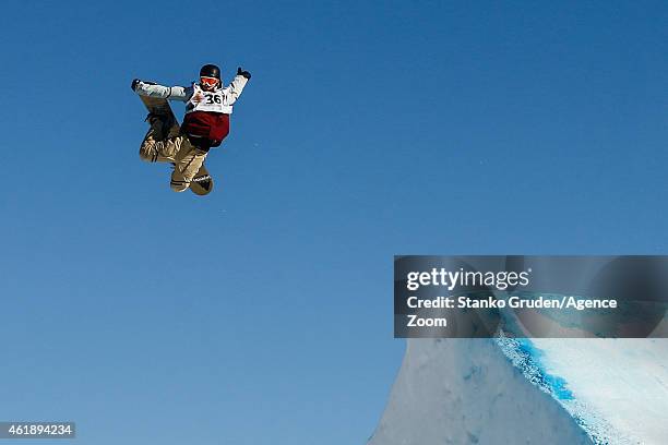 Ryan Stassel of the USA takes 1st place during the FIS Snowboard World Championships Men's and Women's Slopestyle on January 21, 2015 in Kreischberg,...