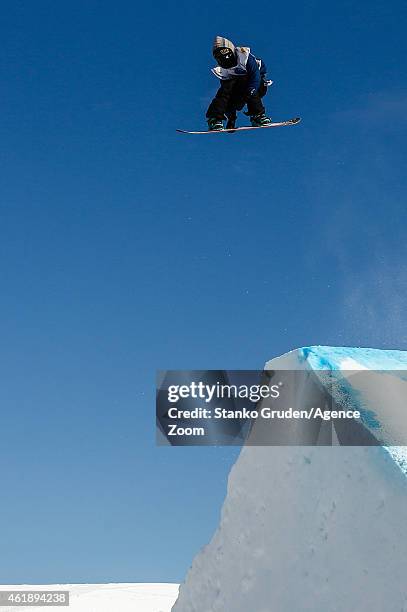 Kyle Mack of the USA takes 3rd place during the FIS Snowboard World Championships Men's and Women's Slopestyle on January 21, 2015 in Kreischberg,...