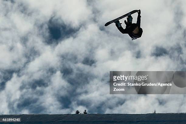 Kyle Mack of the USA takes 3rd place during the FIS Snowboard World Championships Men's and Women's Slopestyle on January 21, 2015 in Kreischberg,...