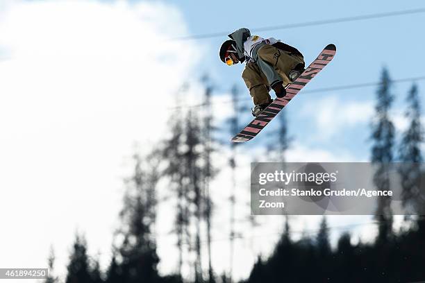 Ryan Stassel of the USA takes 1st place during the FIS Snowboard World Championships Men's and Women's Slopestyle on January 21, 2015 in Kreischberg,...