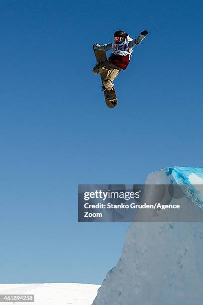 Ryan Stassel of the USA takes 1st place during the FIS Snowboard World Championships Men's and Women's Slopestyle on January 21, 2015 in Kreischberg,...