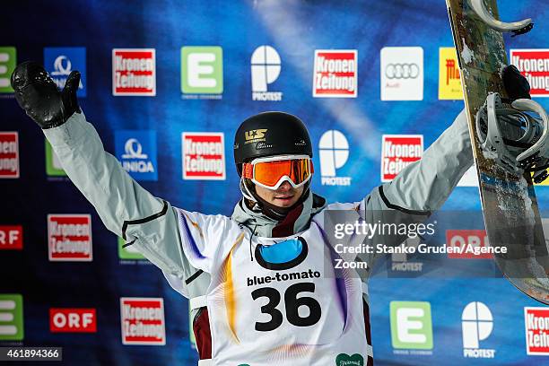 Ryan Stassel of the USA takes 1st place during the FIS Snowboard World Championships Men's and Women's Slopestyle on January 21, 2015 in Kreischberg,...
