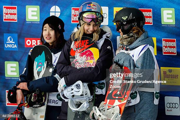 Prenom Nom of Pays competes during the FIS Snowboard World Championships Men's and Women's Slopestyle on January 21, 2015 in Kreischberg, Austria.