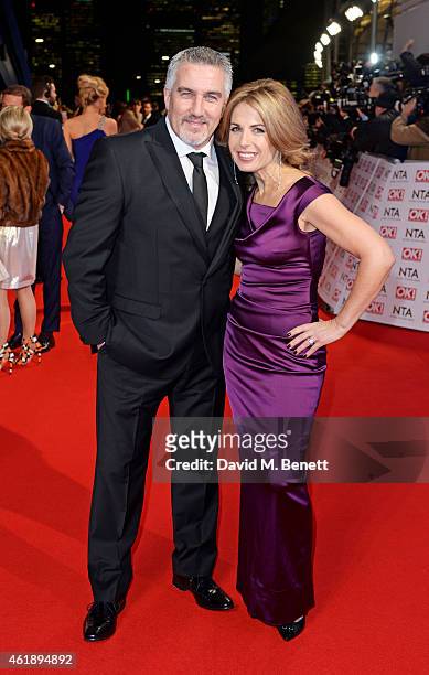 Paul Hollywood and Alexandra Hollywood attend the National Television Awards at 02 Arena on January 21, 2015 in London, England.