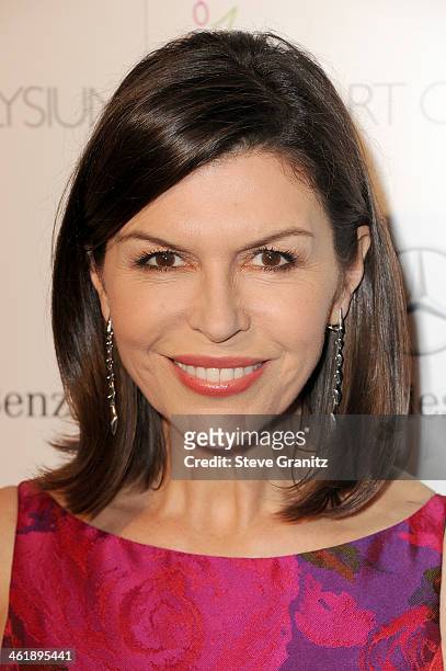Actress Finola Hughes arrives at The Art of Elysium's 7th Annual HEAVEN Gala presented by Mercedes-Benz at Skirball Cultural Center on January 11,...