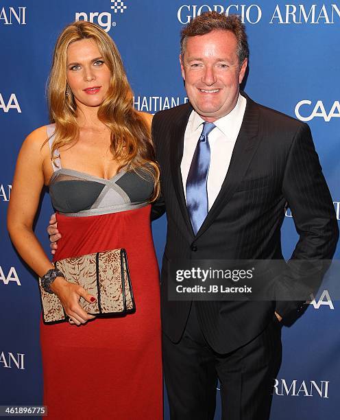 Celia Walden and Piers Morgan attend the Sean Penn 3rd Annual Help Haiti Home Gala Benefiting J/P HRO Presented By Giorgio Armani at Montage Beverly...