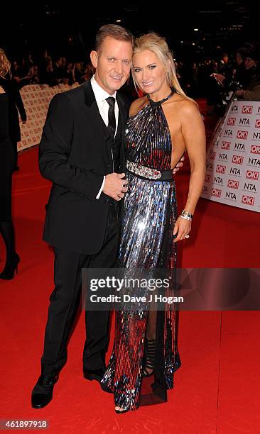 Jeremy Kyle and Carla Germaine attend the National Television Awards at 02 Arena on January 21, 2015 in London, England.