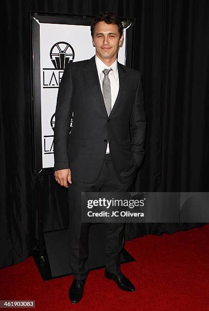 Actor James Franco attends The 39th Annual Los Angeles Film Critics Association Awards at InterContinental Hotel on January 11, 2014 in Century City,...