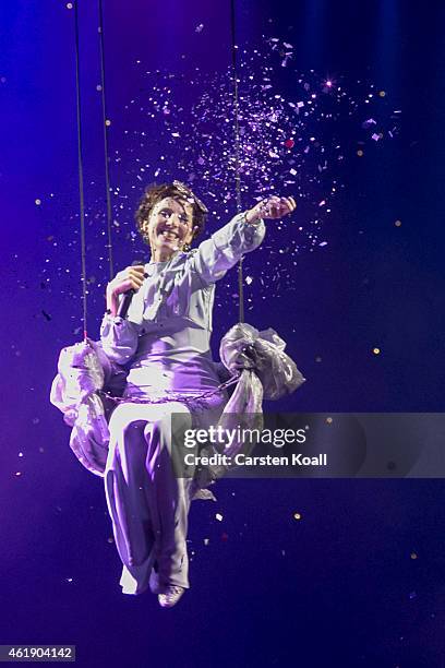 Meret Becker opens the show of the B.Z. Kulturpreis at Komische Oper on January 21, 2015 in Berlin, Germany.