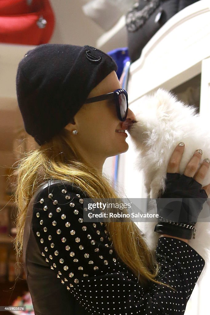 Paris Hilton Sightings -  January 21, 2015