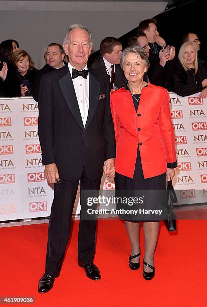 Michael Buerk and wife Christine attend the National Television Awards at 02 Arena on January 21, 2015 in London, England.
