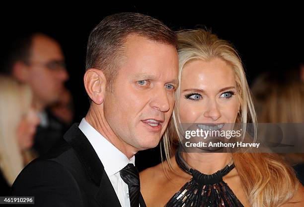 Jeremy Kyle and Carla Germaine attend the National Television Awards at 02 Arena on January 21, 2015 in London, England.