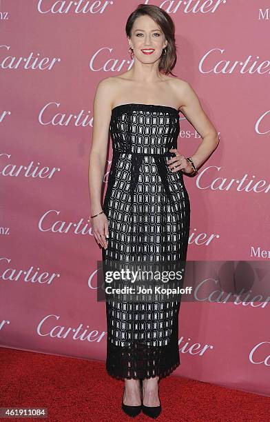 Actress Carrie Coon arrives at the 26th Annual Palm Springs International Film Festival Awards Gala Presented By Cartier at Palm Springs Convention...