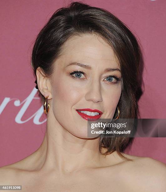 Actress Carrie Coon arrives at the 26th Annual Palm Springs International Film Festival Awards Gala Presented By Cartier at Palm Springs Convention...