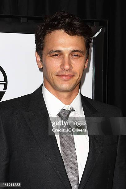 Actor James Franco attends The 39th Annual Los Angeles Film Critics Association Awards at InterContinental Hotel on January 11, 2014 in Century City,...