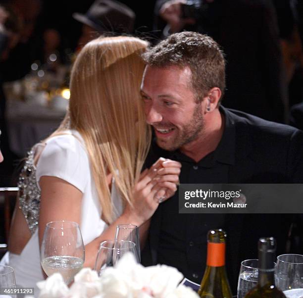 Gwyneth Paltrow and Chris Martin attend the 3rd annual Sean Penn & Friends HELP HAITI HOME Gala benefiting J/P HRO presented by Giorgio Armani at...