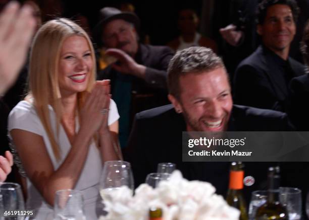 Gwyneth Paltrow and Chris Martin attend the 3rd annual Sean Penn & Friends HELP HAITI HOME Gala benefiting J/P HRO presented by Giorgio Armani at...